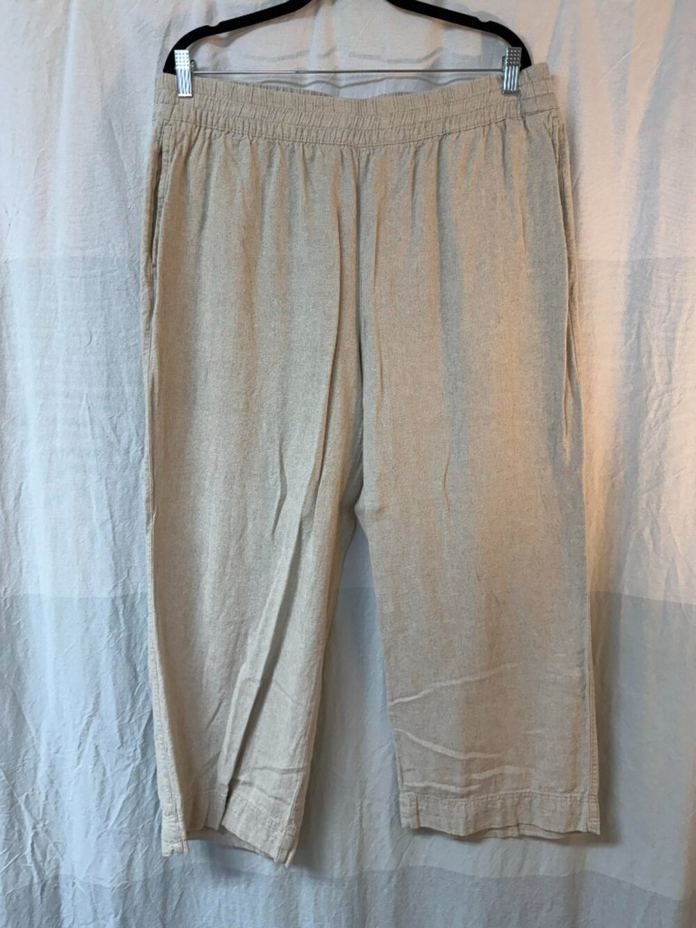 High-Waisted Linen-Blend Super Wide-Leg Pants